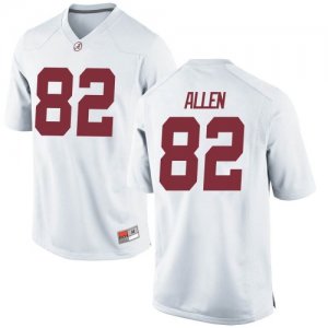 Men's Alabama Crimson Tide #82 Chase Allen White Replica NCAA College Football Jersey 2403DACZ1